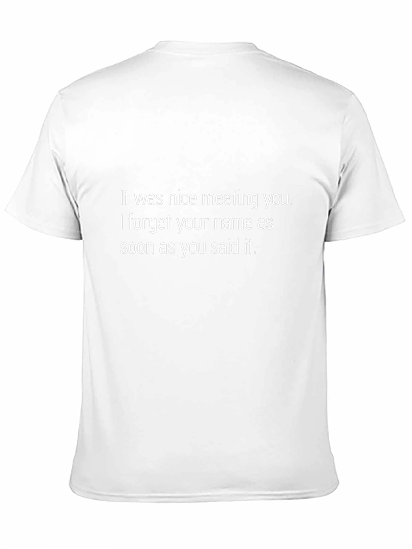 Funny Nice Meeting You Black T-Shirt