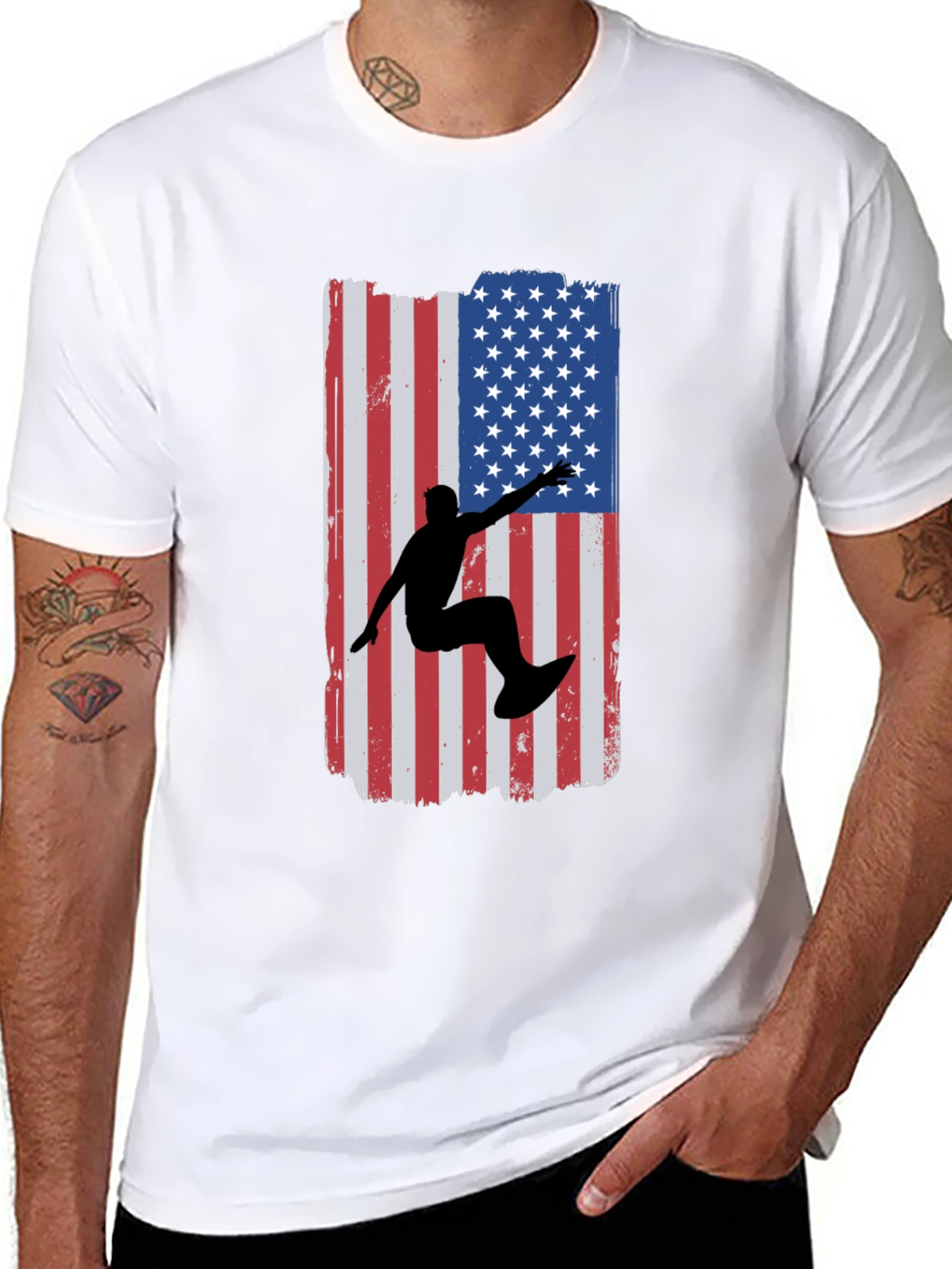 American Surfer Graphic Tee - Black Cotton T-Shirt