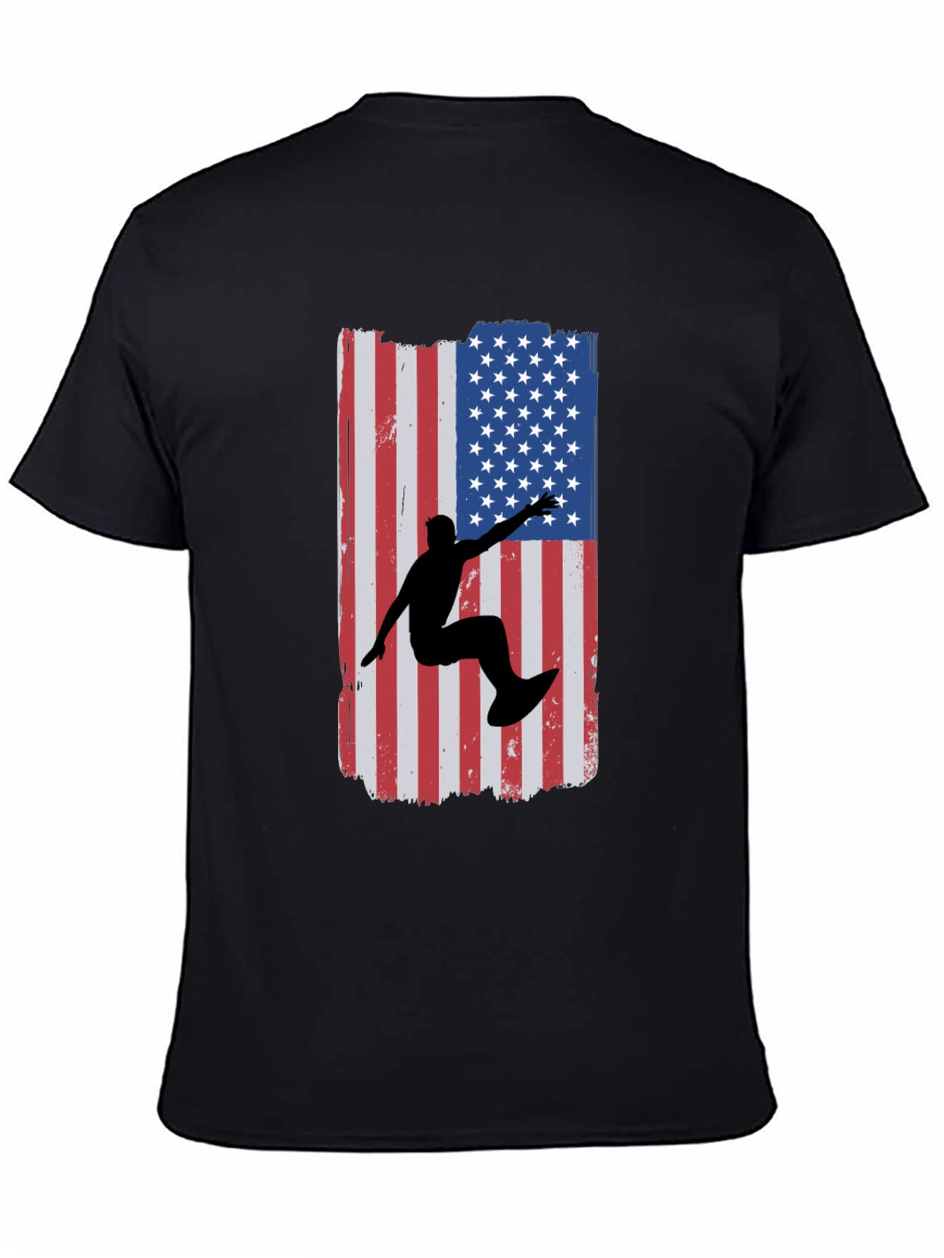 American Surfer Graphic Tee - Black Cotton T-Shirt
