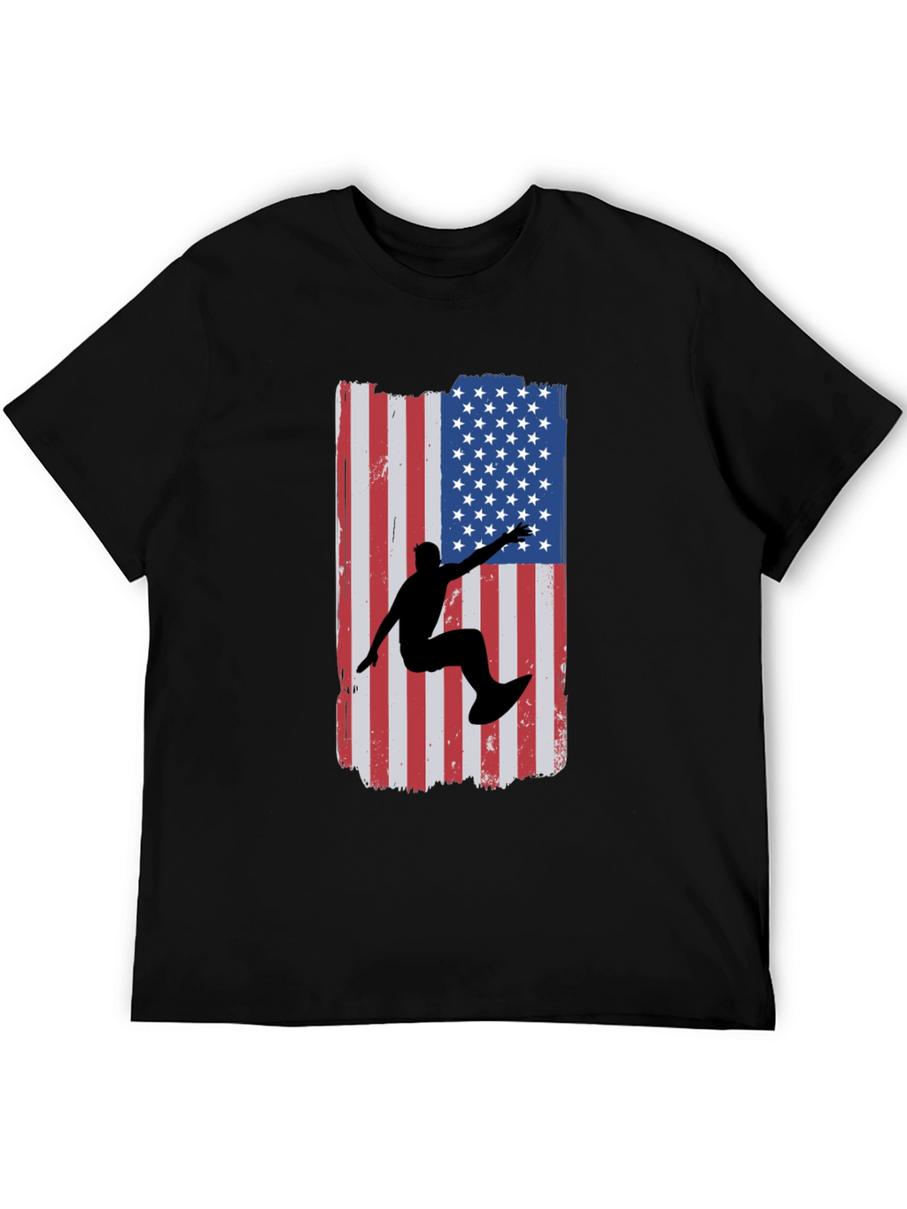 American Surfer Graphic Tee - Black Cotton T-Shirt