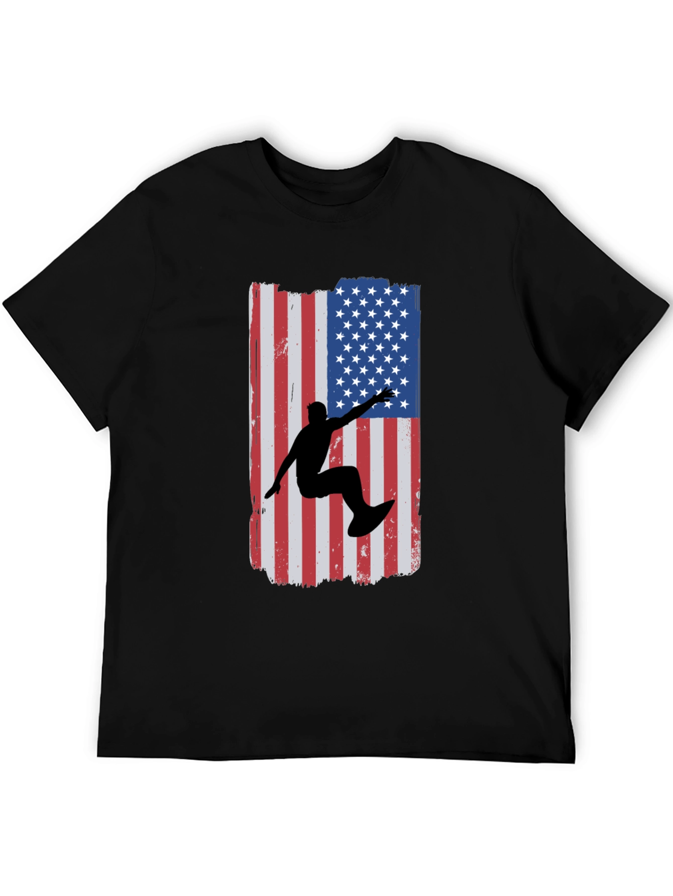 American Surfer Graphic Tee - Black Cotton T-Shirt
