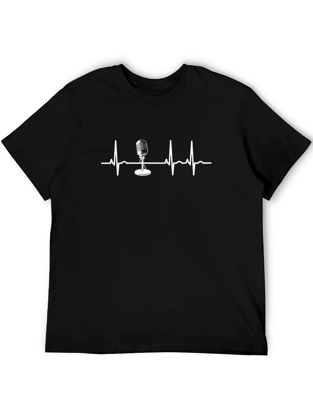 Microphone Heartbeat Graphic T-Shirt