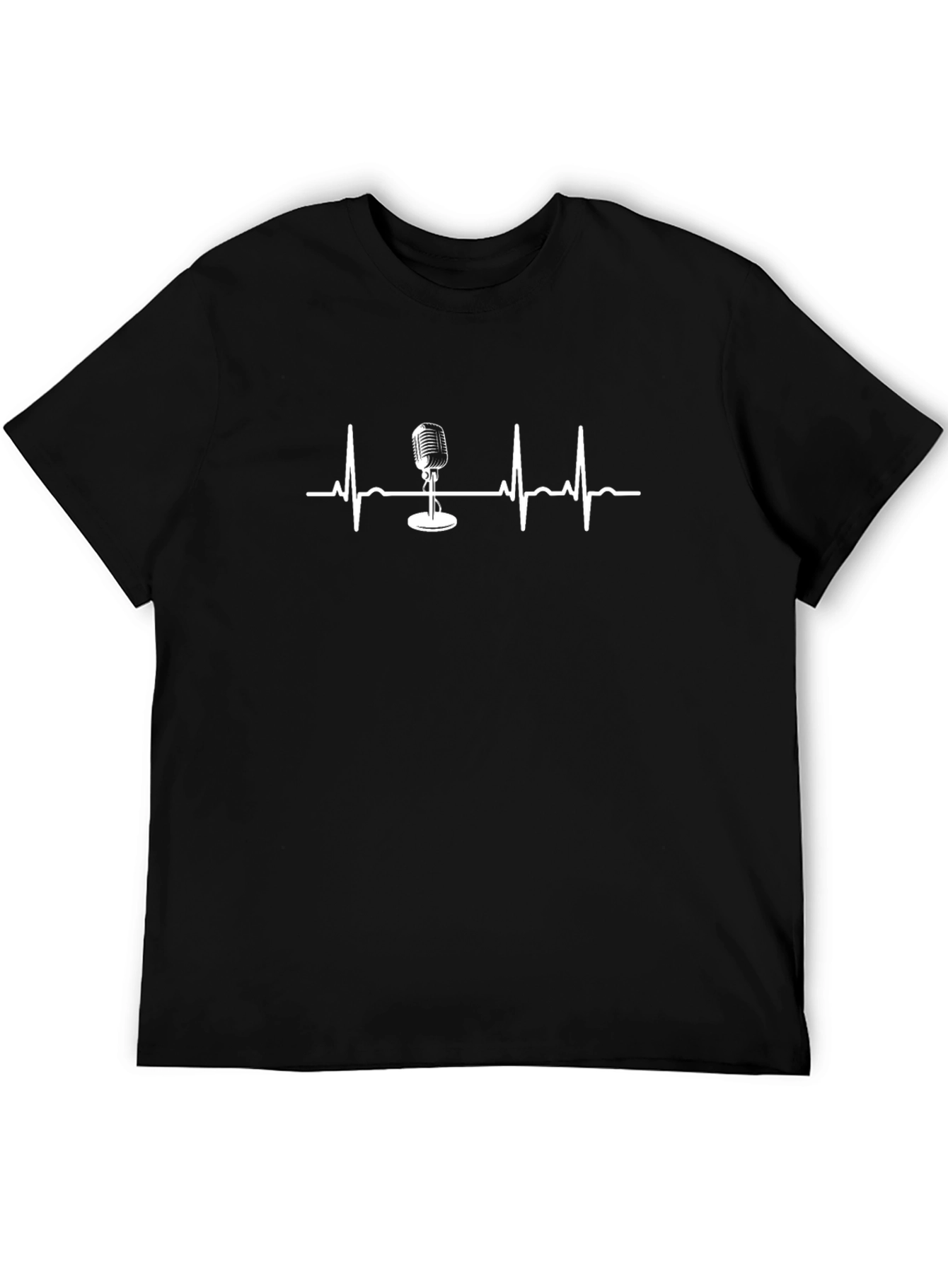 Microphone Heartbeat Graphic T-Shirt