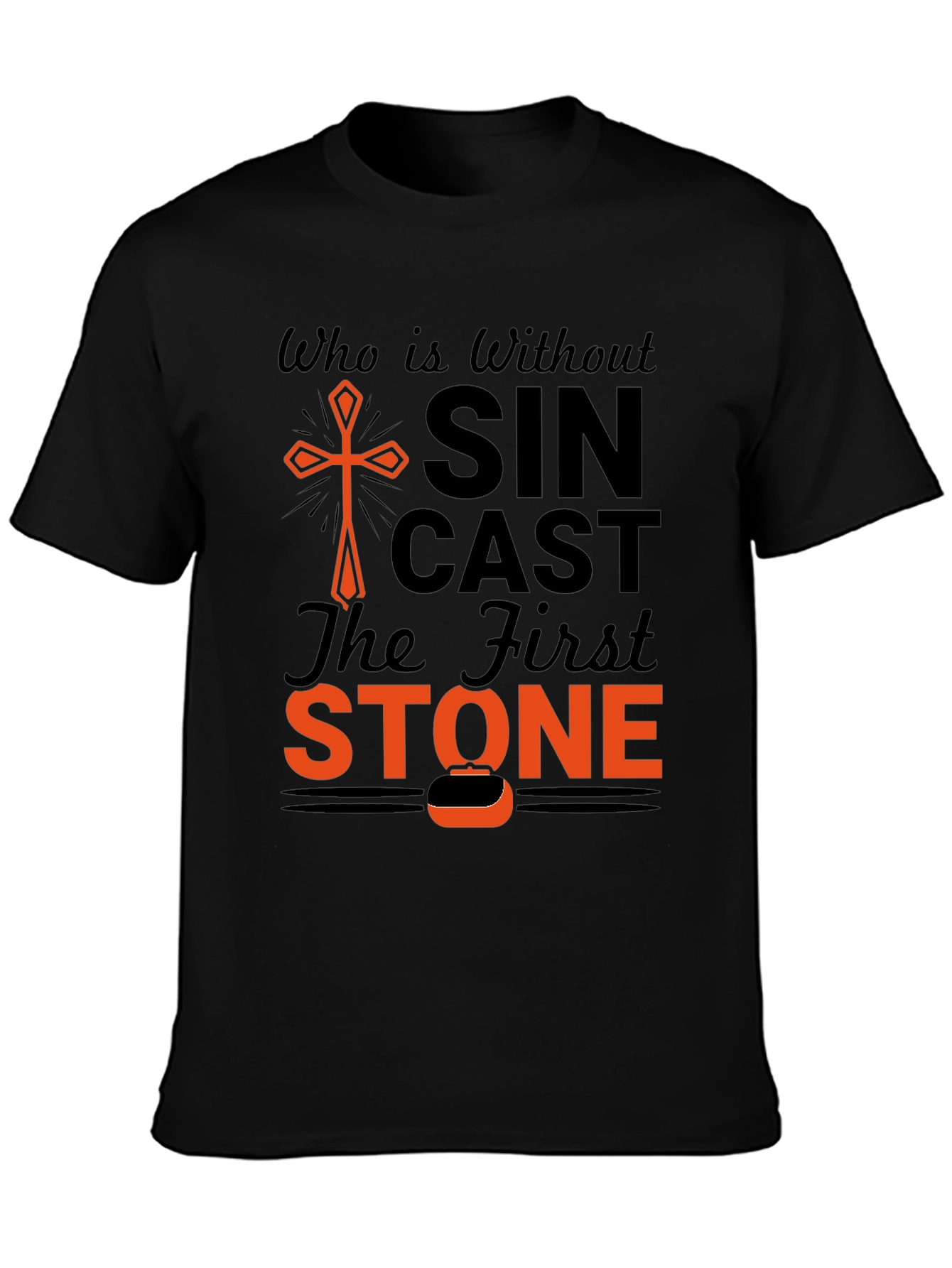 Who is Without Sin T-Shirt - Christian Design