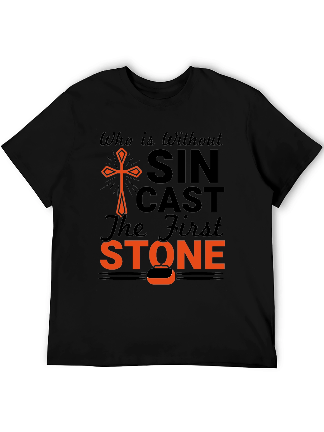 Who is Without Sin T-Shirt - Christian Design