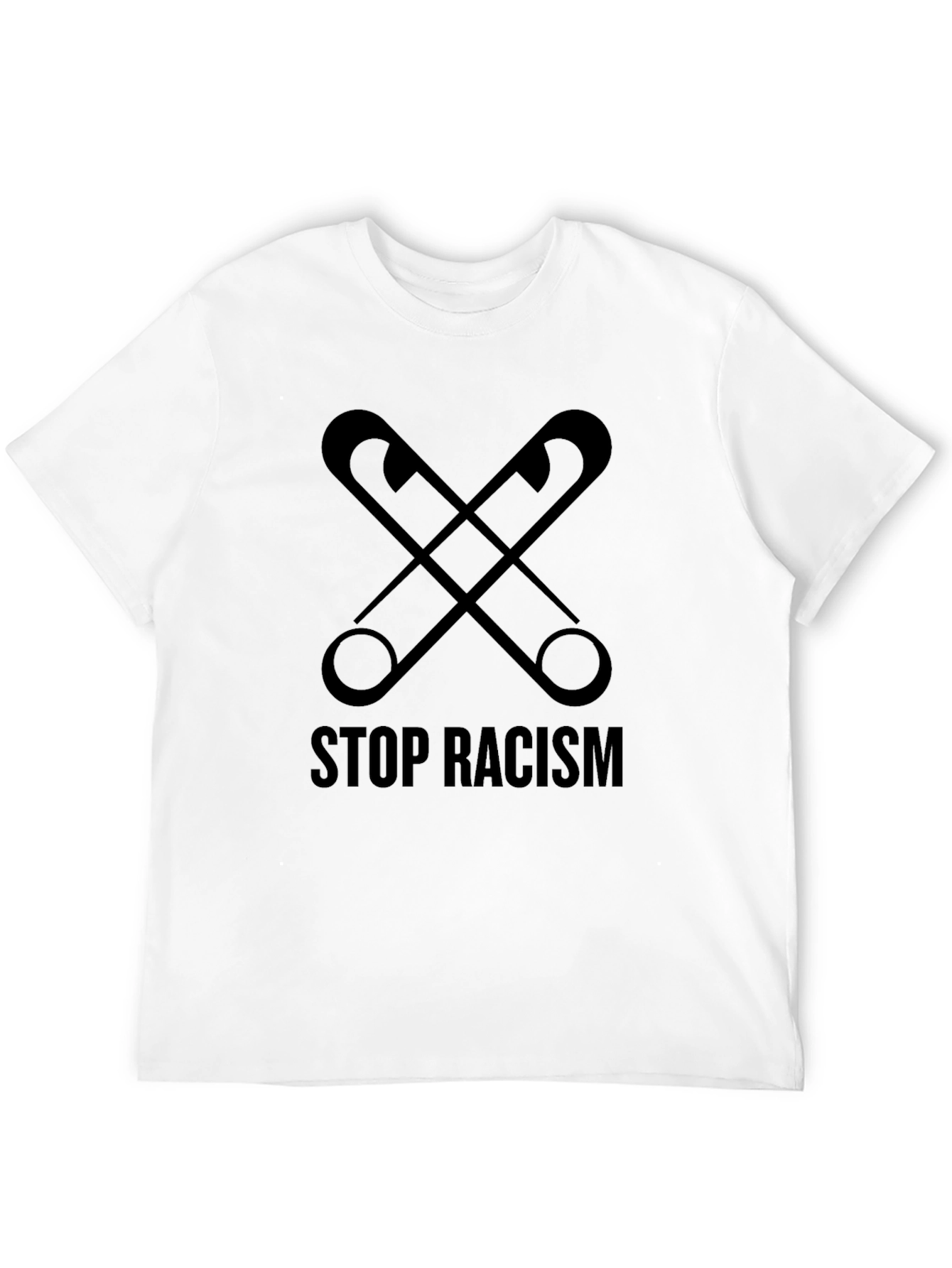 Stop Racism Safety Pin Graphic Tee - Unisex