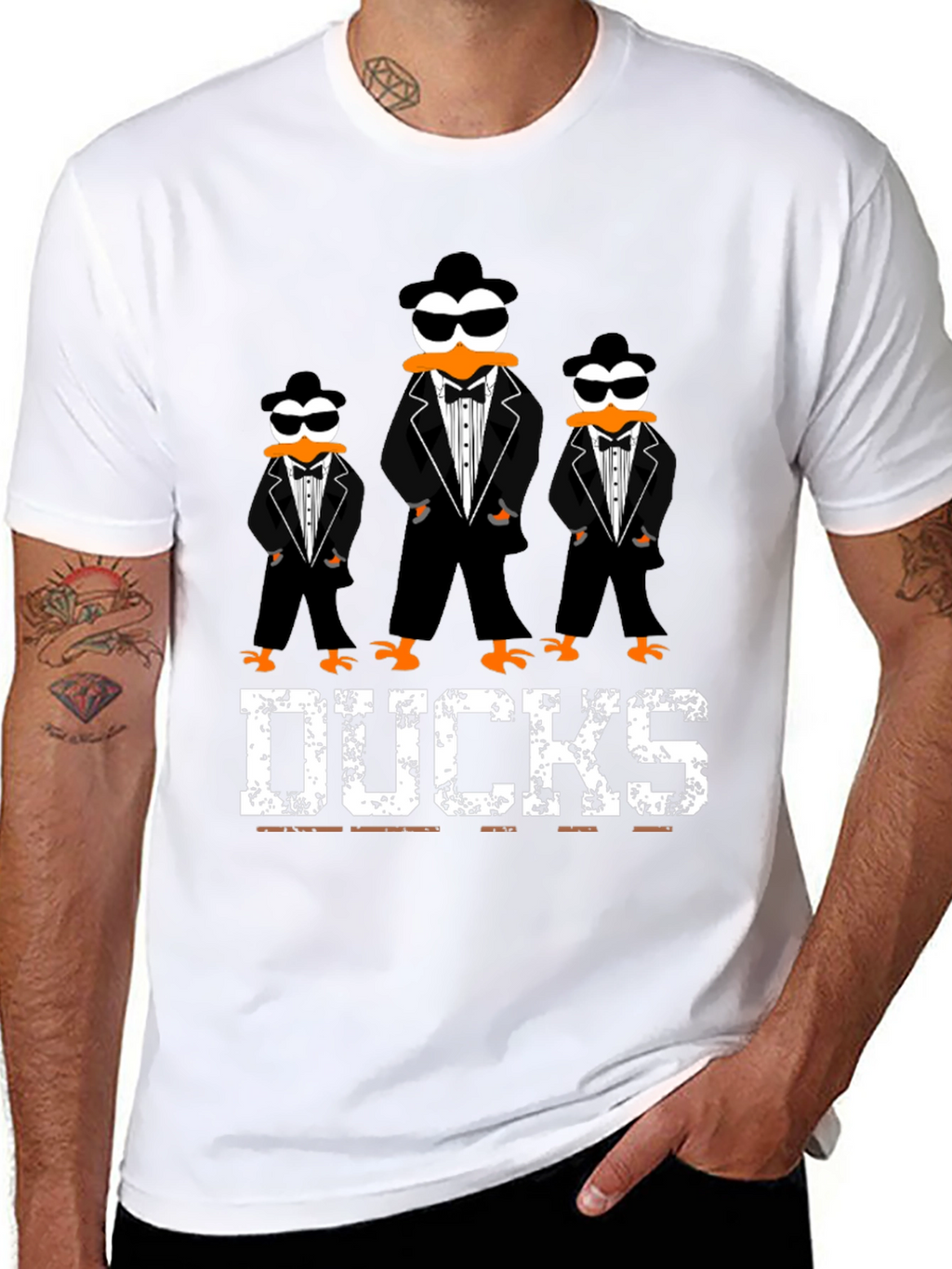 Ducks Tuxedo T-Shirt Cool Graphic Tee