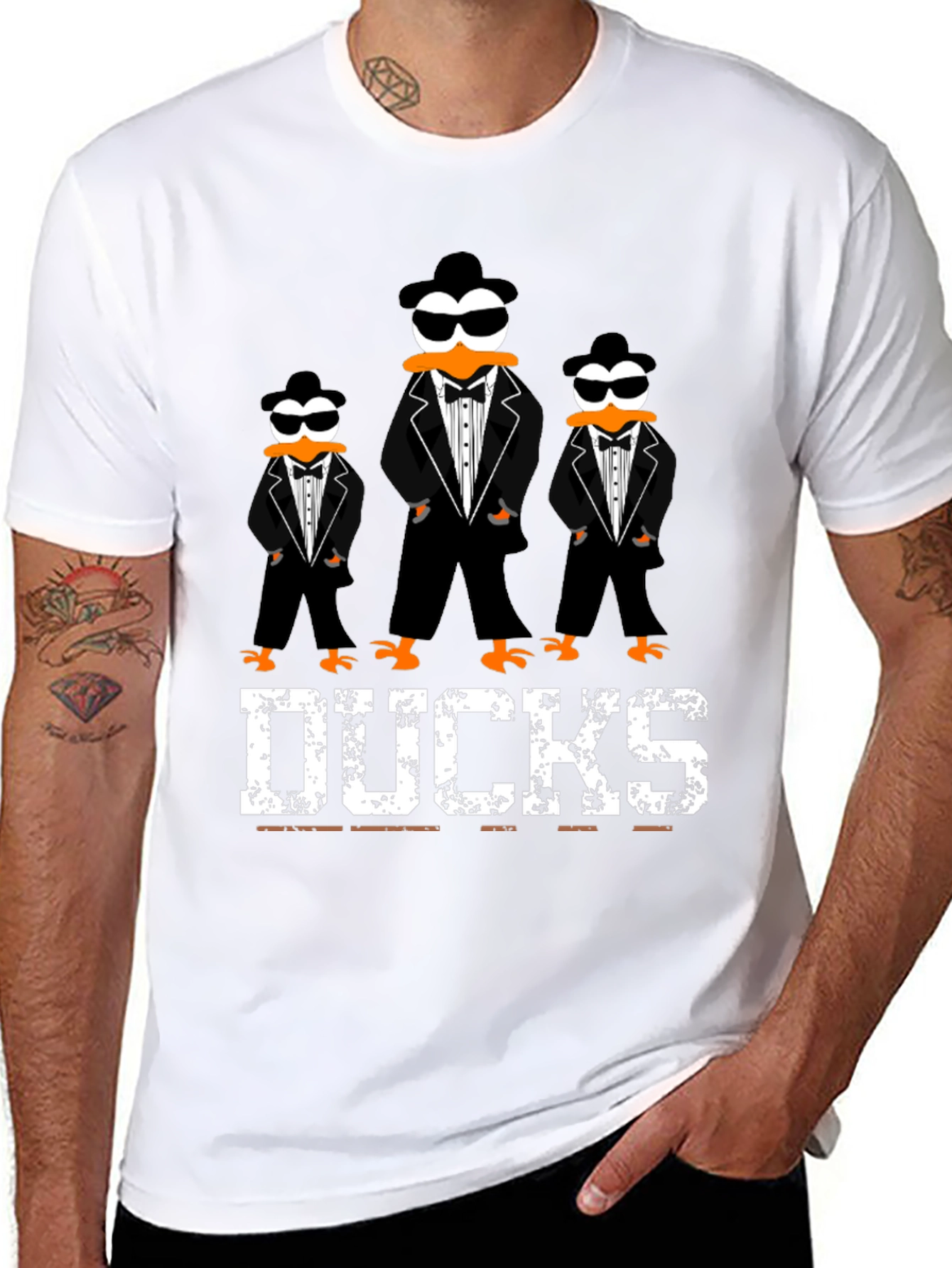 Ducks Tuxedo T-Shirt Cool Graphic Tee