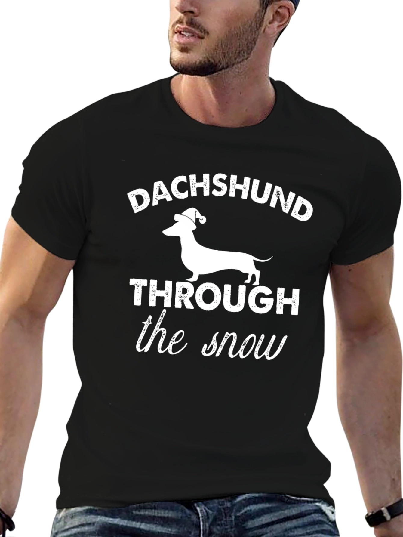 Dachshund Through the Snow Graphic T-Shirt