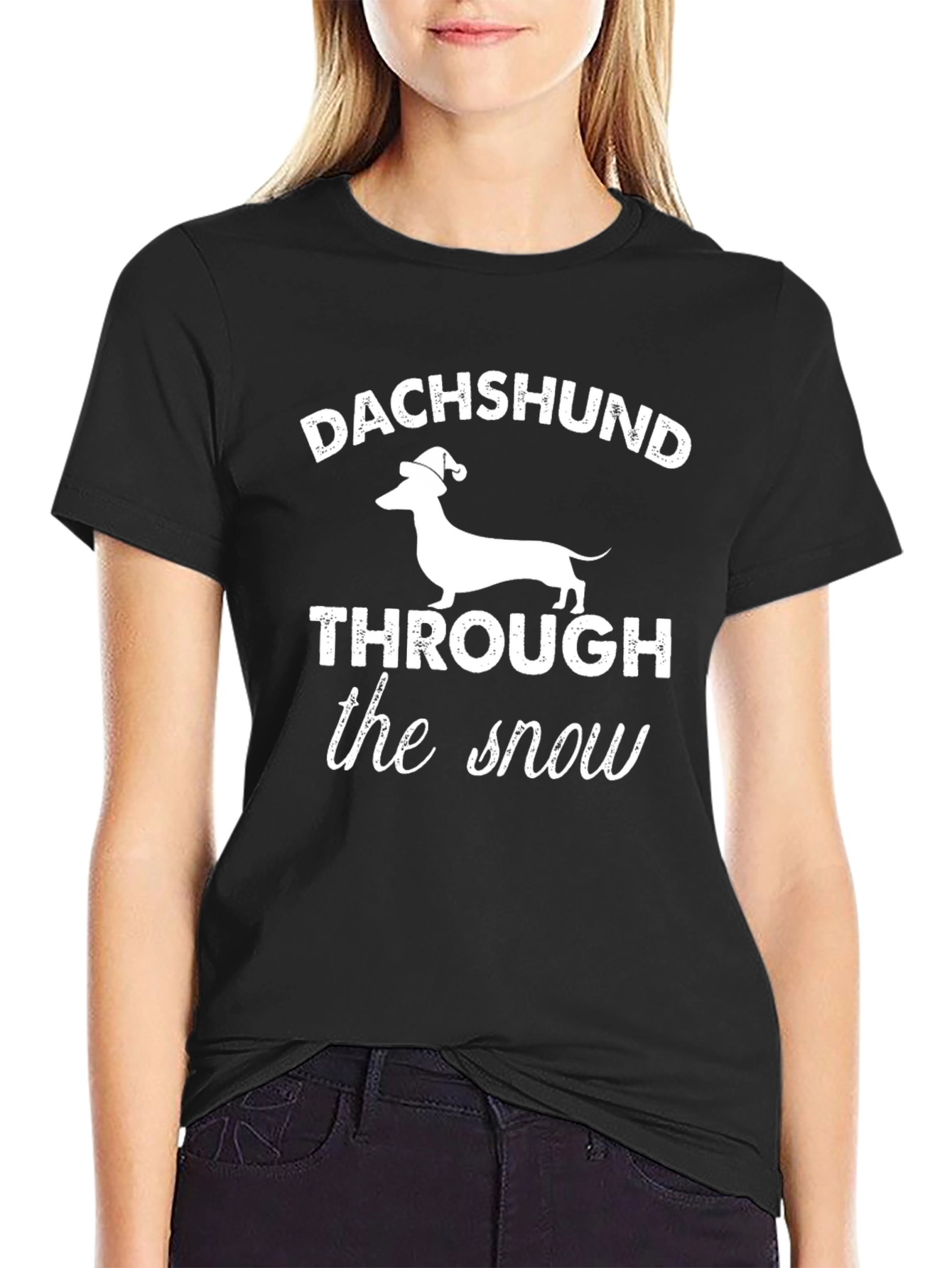 Dachshund Through the Snow Graphic T-Shirt
