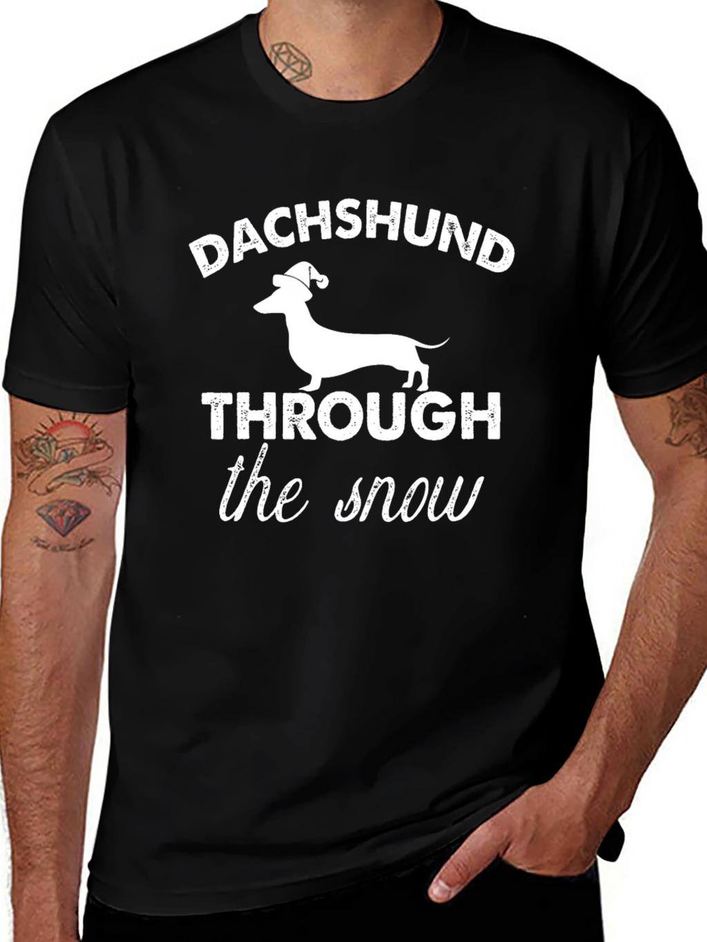 Dachshund Through the Snow Graphic T-Shirt