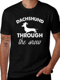 Dachshund Through the Snow Graphic T-Shirt