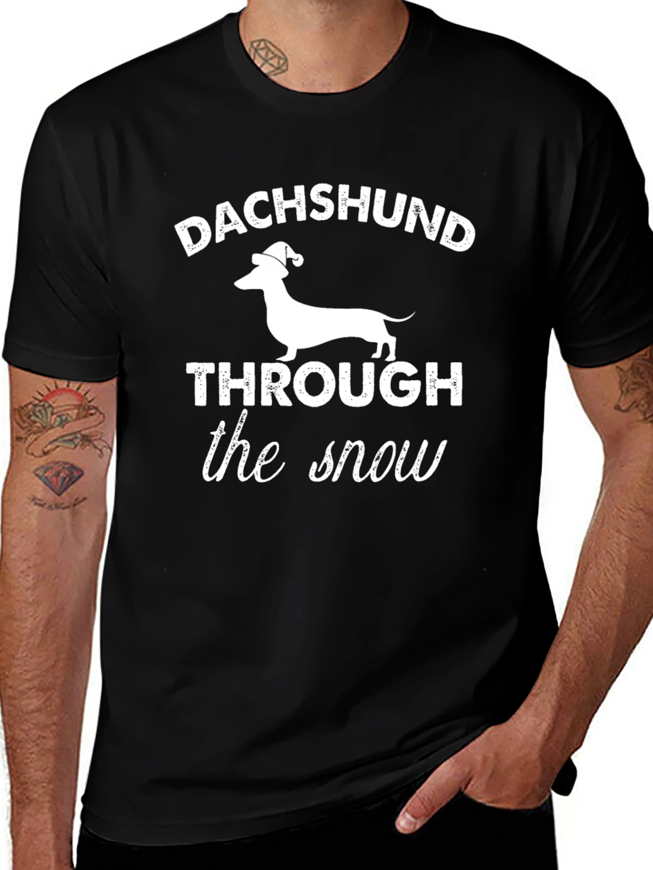 Dachshund Through the Snow Graphic T-Shirt