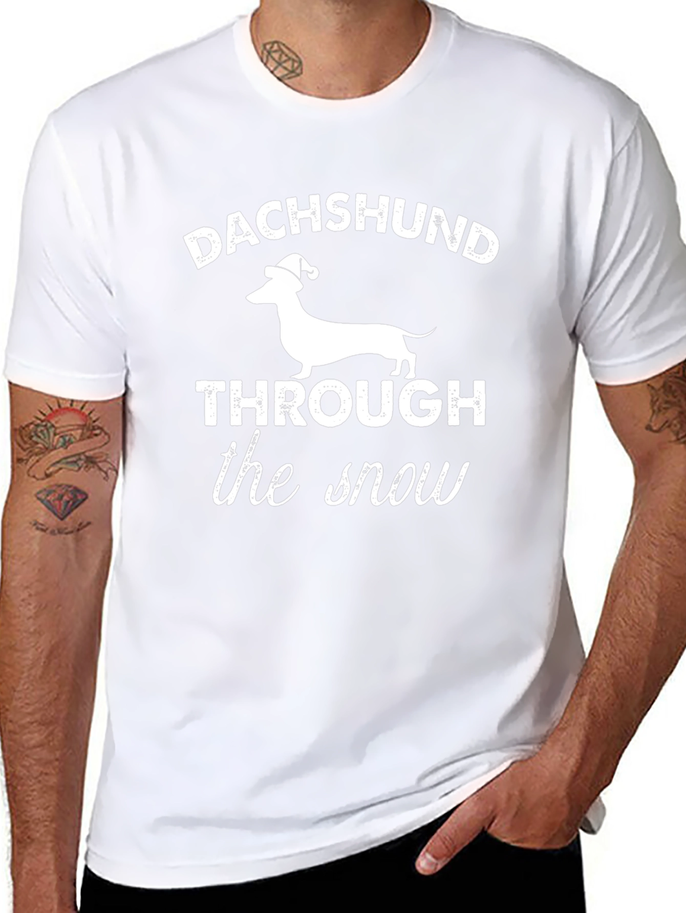 Dachshund Through the Snow Graphic T-Shirt