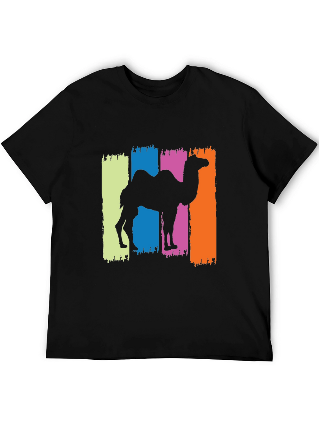 Camel Silhouette Graphic Tee - Black Cotton T-Shirt
