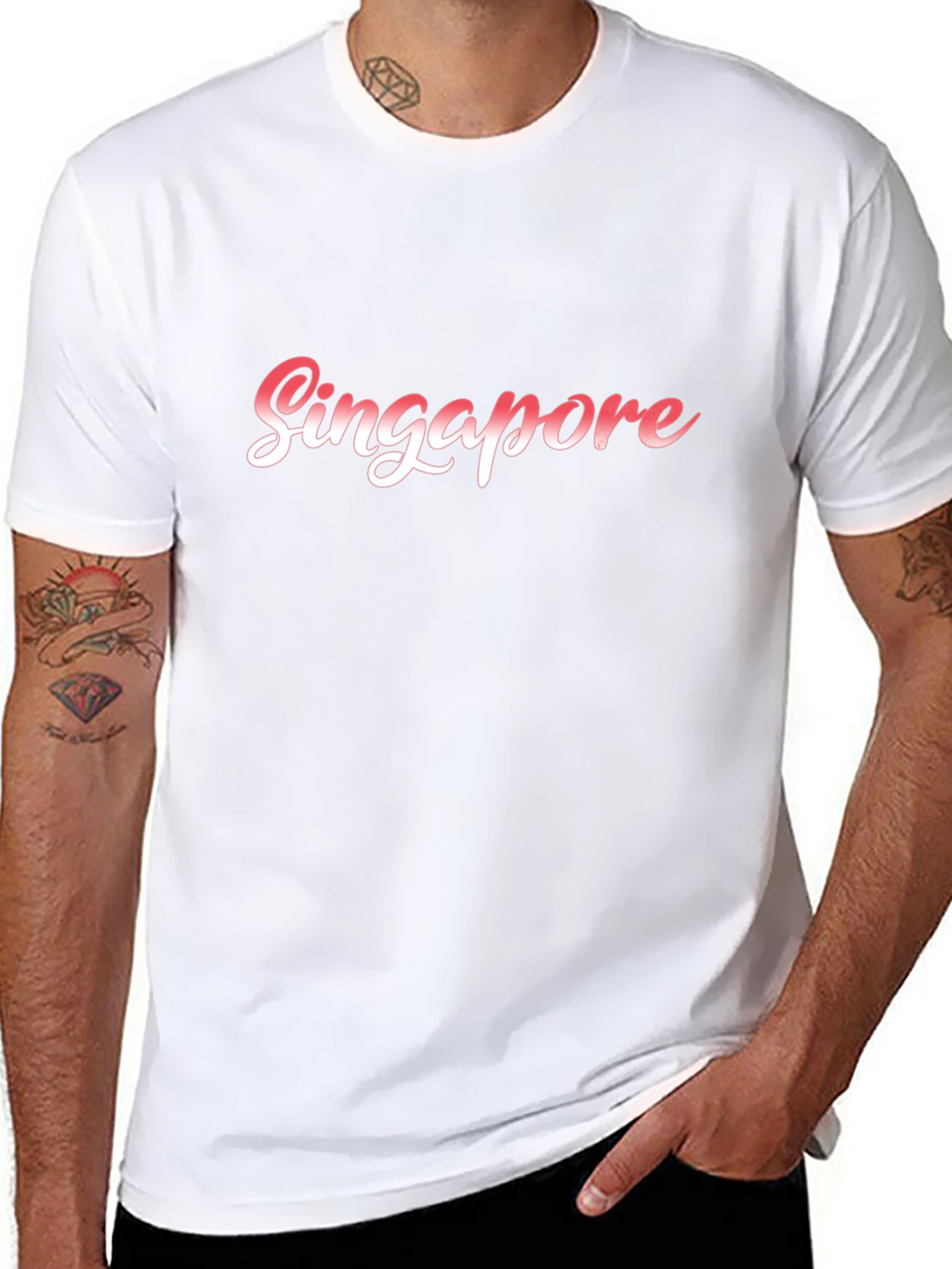 Singapore Graphic Tee - Stylish Black T-Shirt