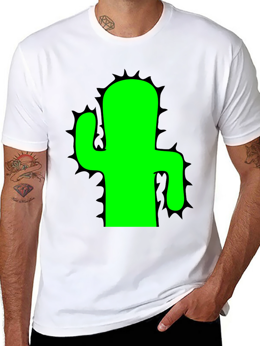 Cactus Graphic T-Shirt - Mens Black Tee