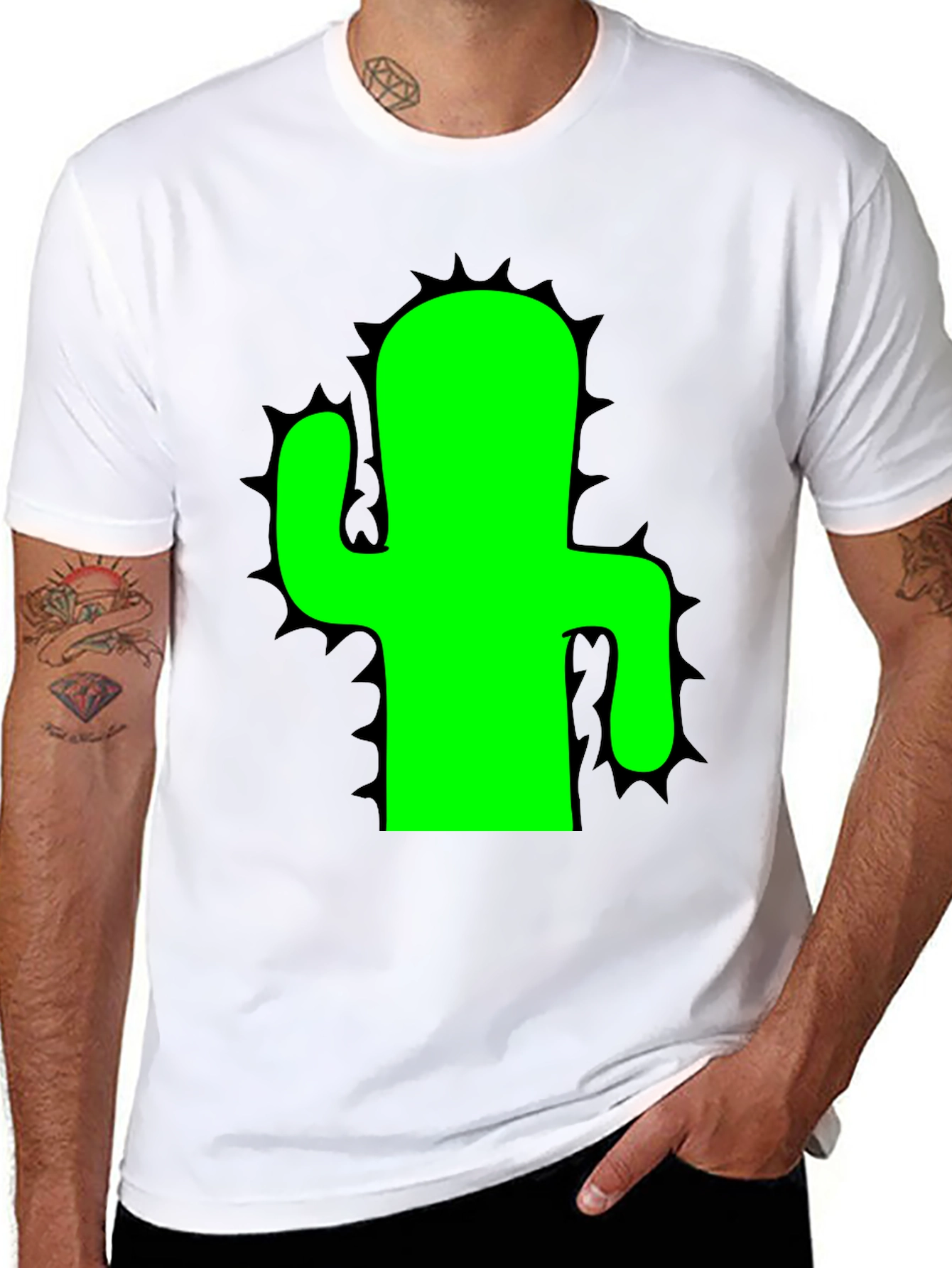 Cactus Graphic T-Shirt - Mens Black Tee