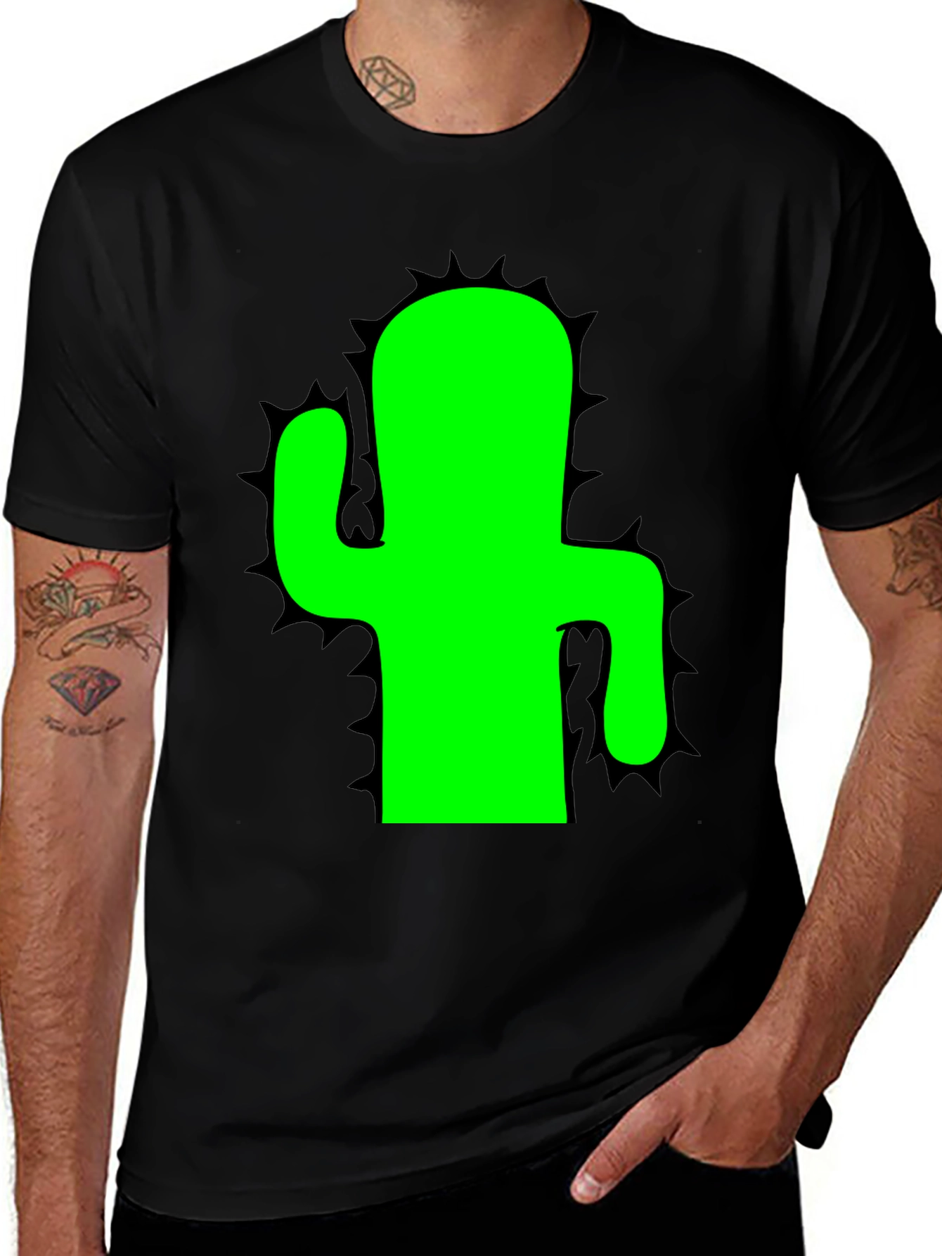 Cactus Graphic T-Shirt - Mens Black Tee