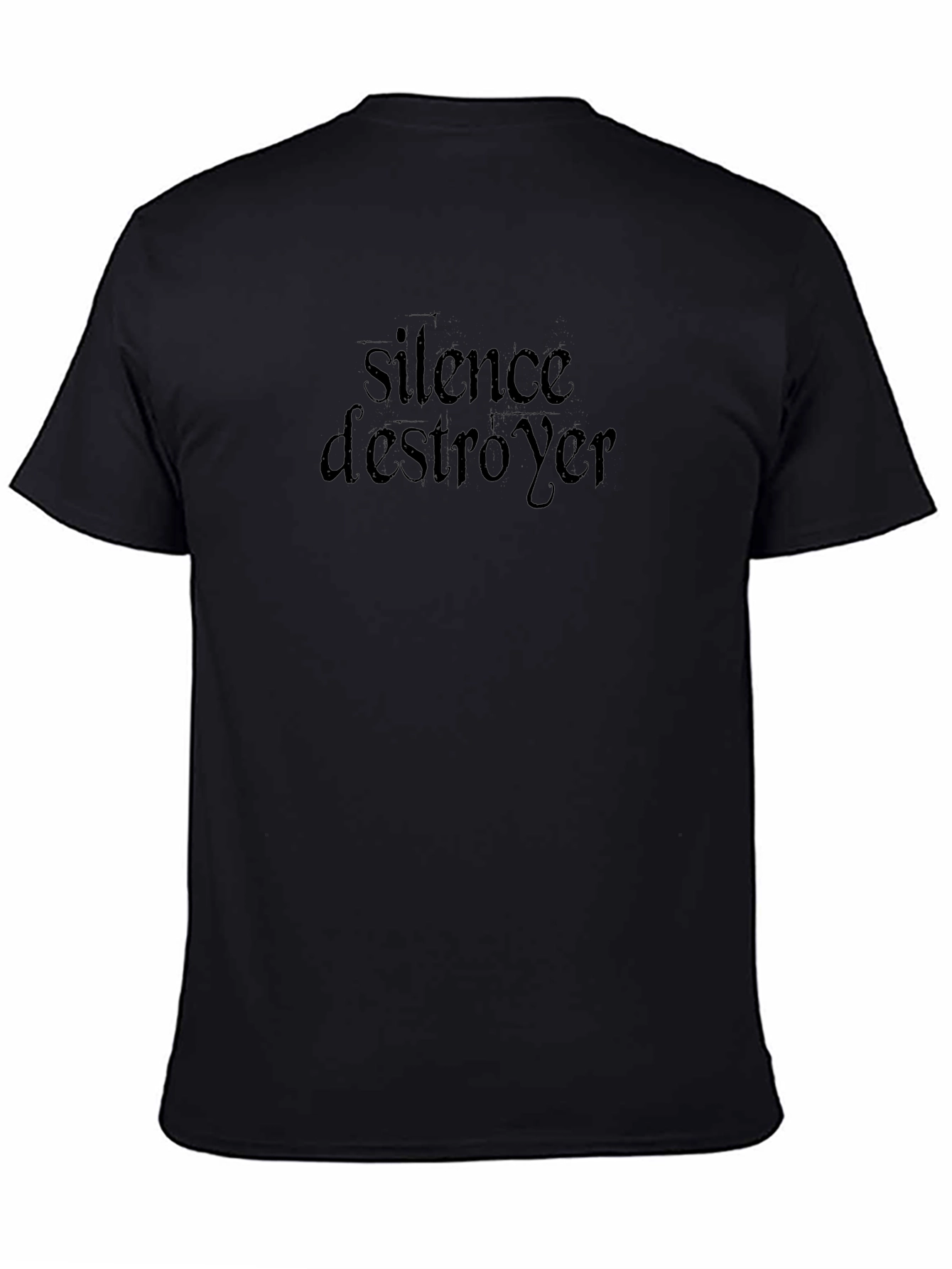 Silence Destroyer Graphic Tee - Stylish Black T-Shirt