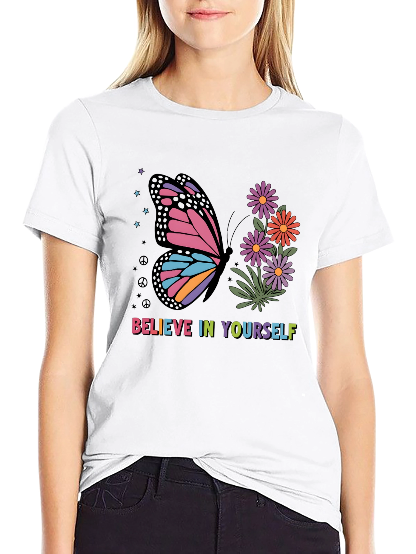 Butterfly Believe in Yourself Graphic Tee