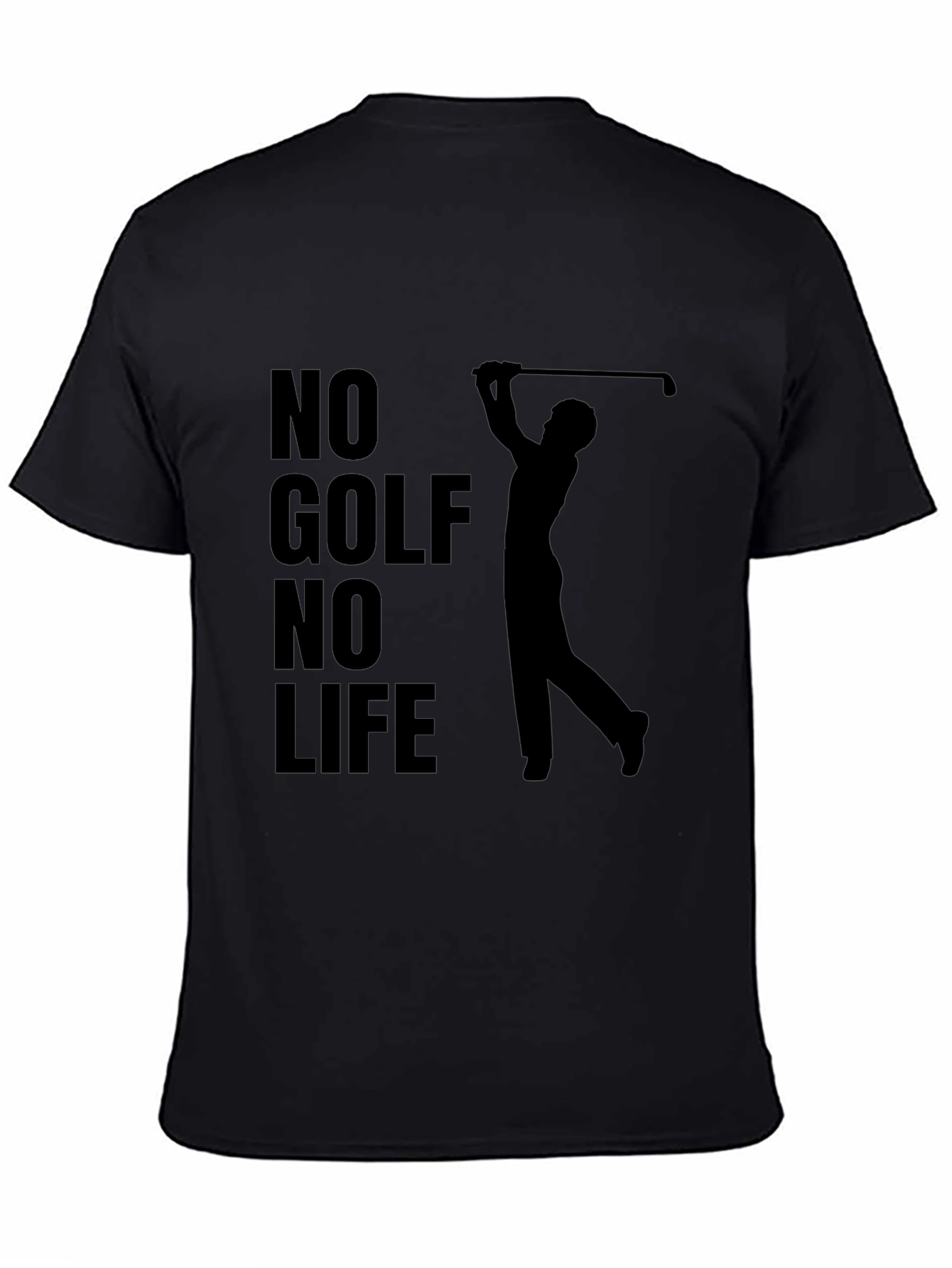 No Golf No Life T-Shirt - Golfer Silhouette Graphic Tee