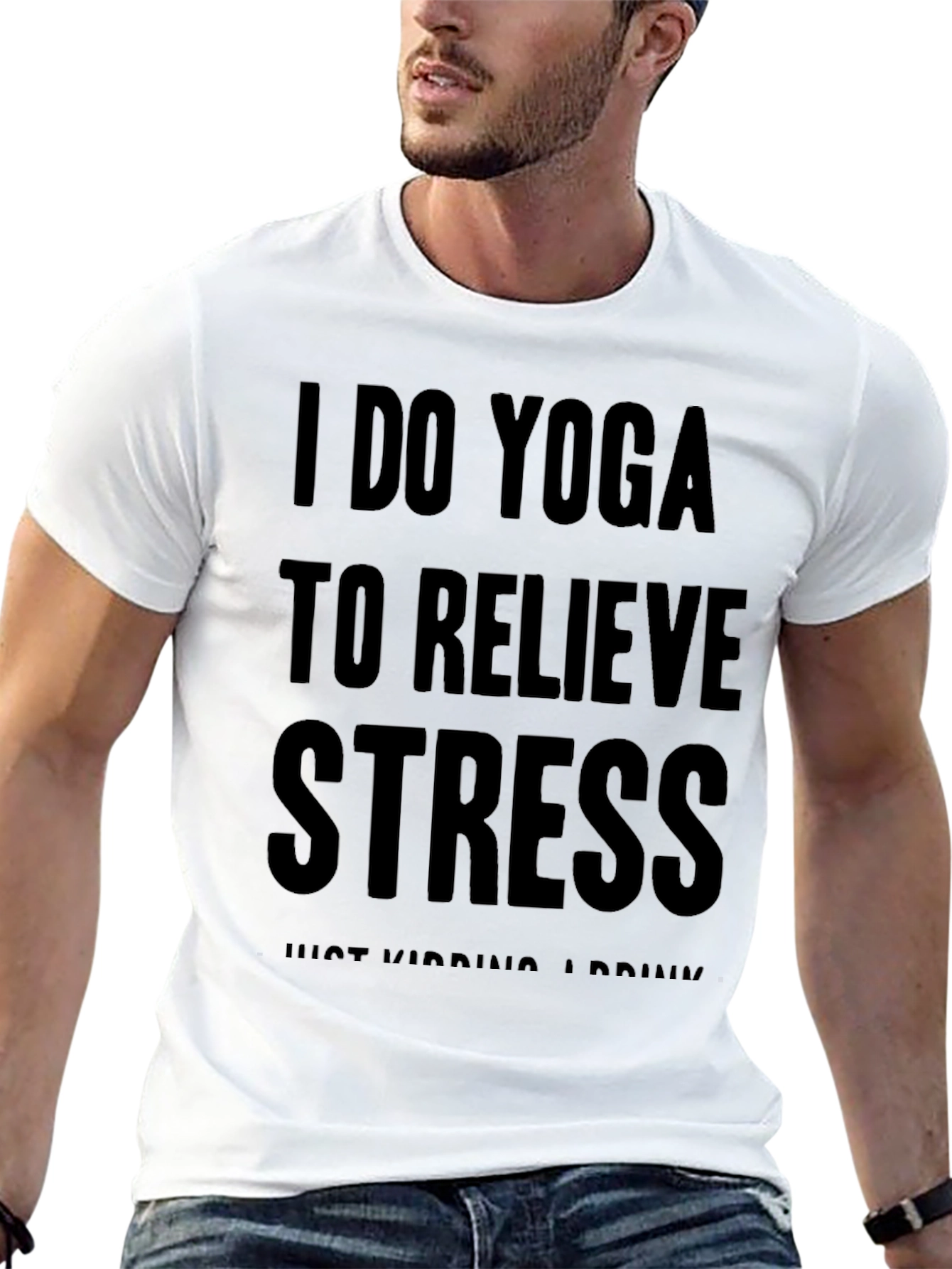 Yoga and Drinks Funny T-Shirt