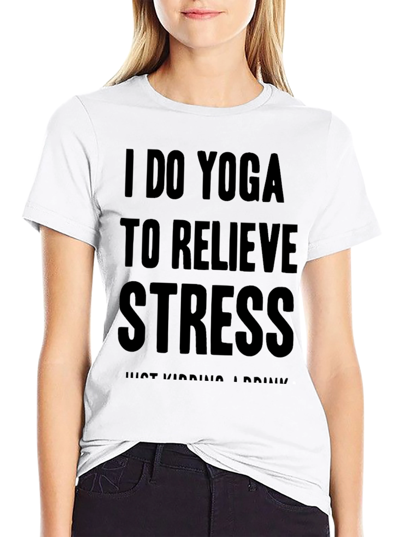 Yoga and Drinks Funny T-Shirt