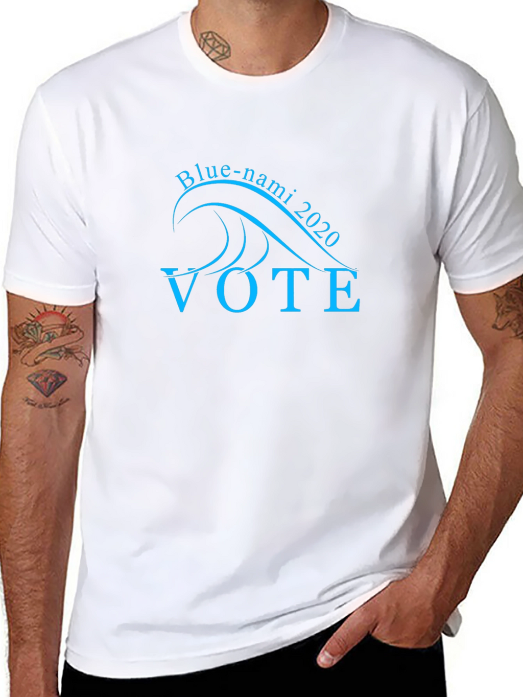 Blue-nami Vote 2020 Black T-Shirt