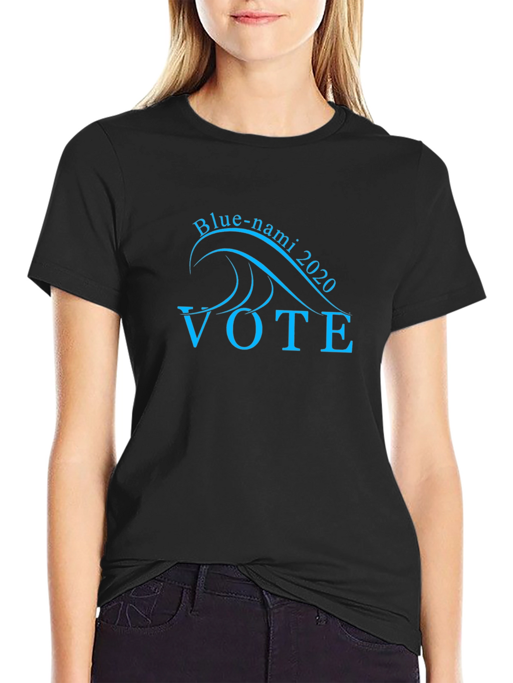 Blue-nami Vote 2020 Black T-Shirt