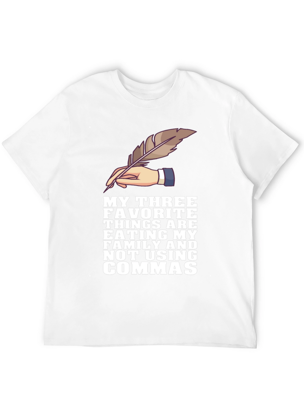Grammar Humor T-Shirt - Eat Family No Commas!