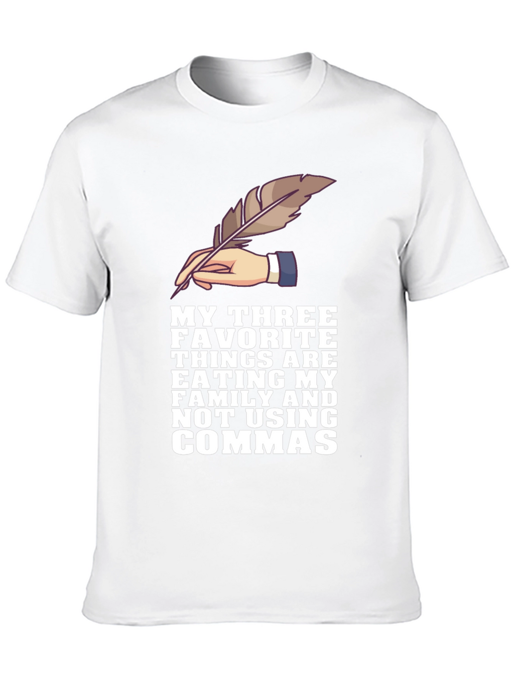 Grammar Humor T-Shirt - Eat Family No Commas!