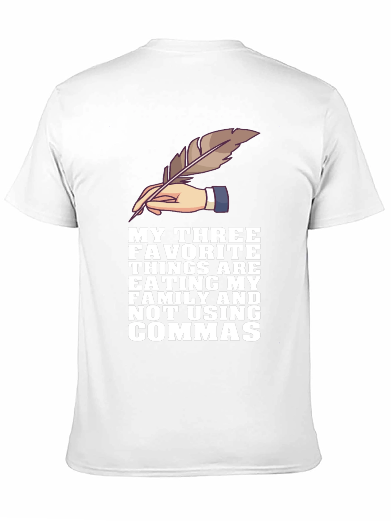 Grammar Humor T-Shirt - Eat Family No Commas!