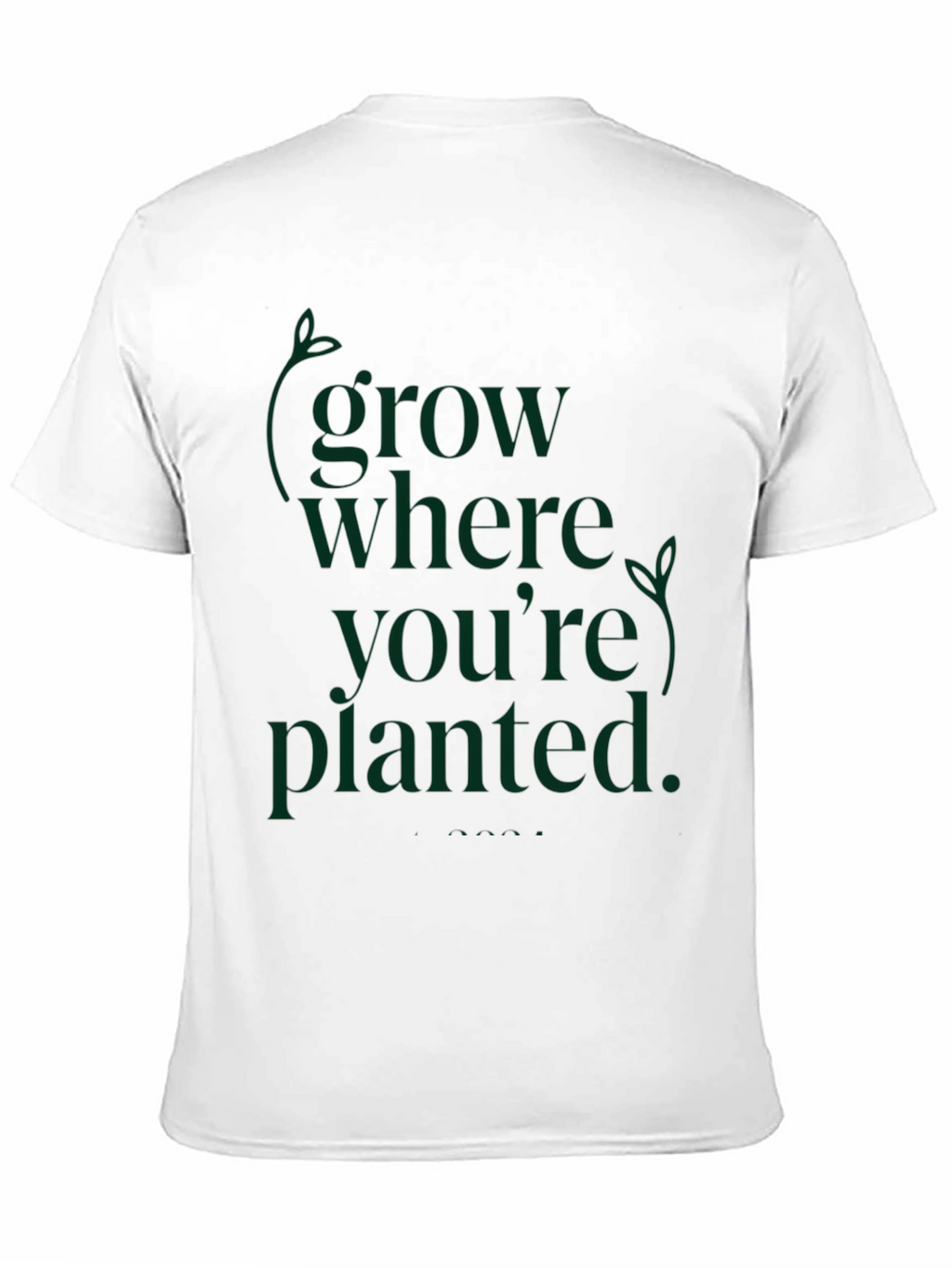 Grow Where Youre Planted Black T-Shirt