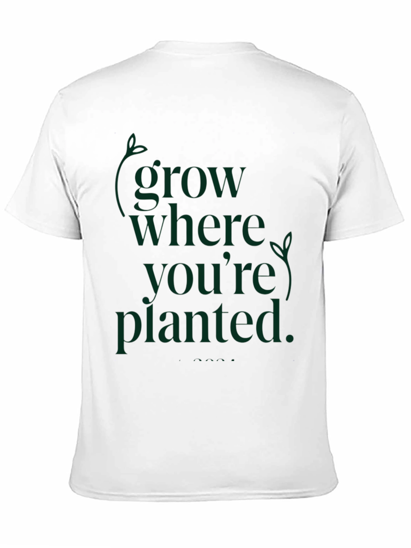 Grow Where Youre Planted Black T-Shirt