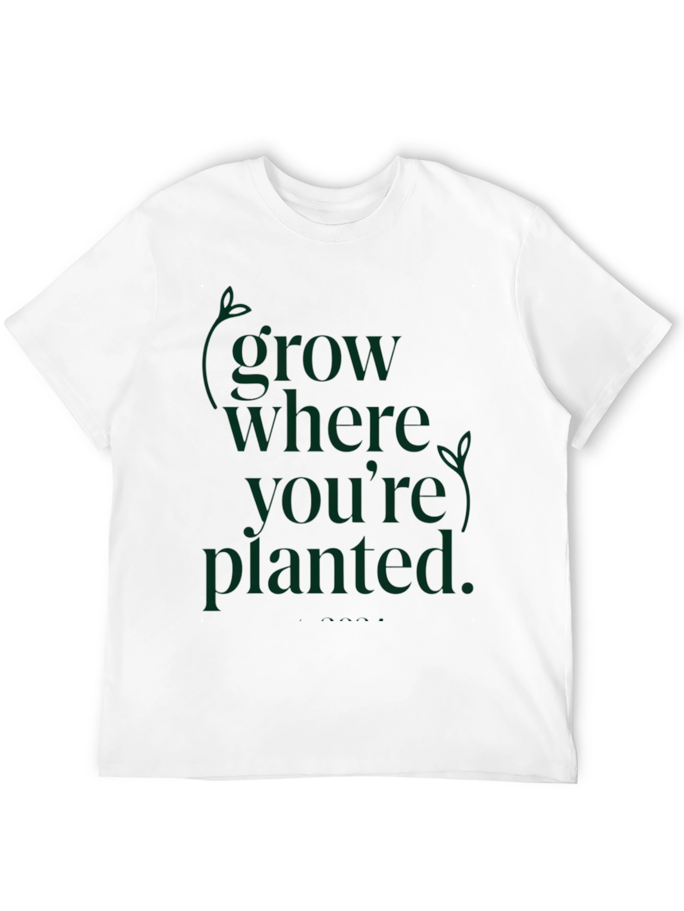Grow Where Youre Planted Black T-Shirt
