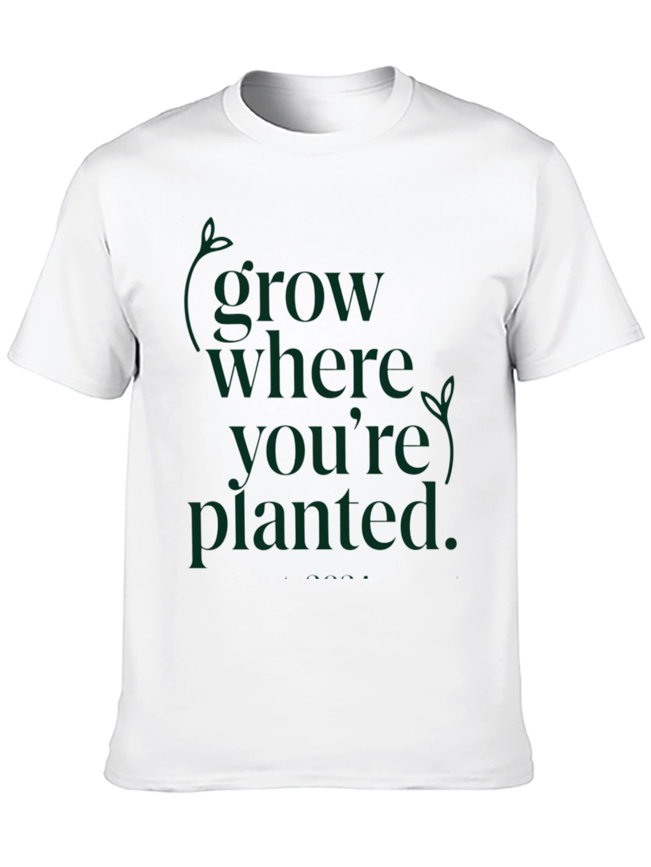 Grow Where Youre Planted Black T-Shirt
