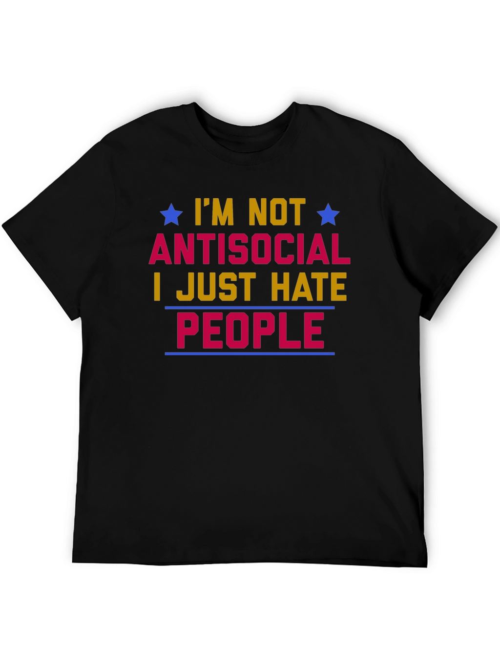 Antisocial Graphic T-Shirt - Hate People Tee