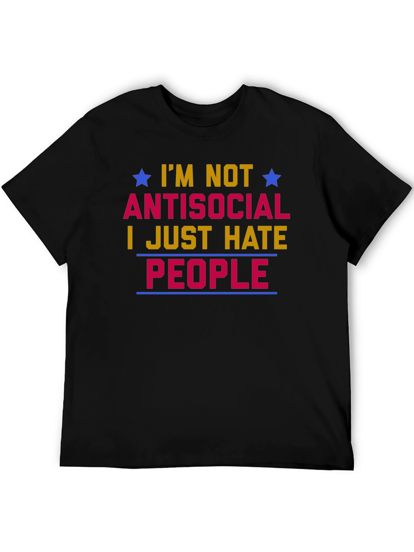 Antisocial Graphic T-Shirt - Hate People Tee