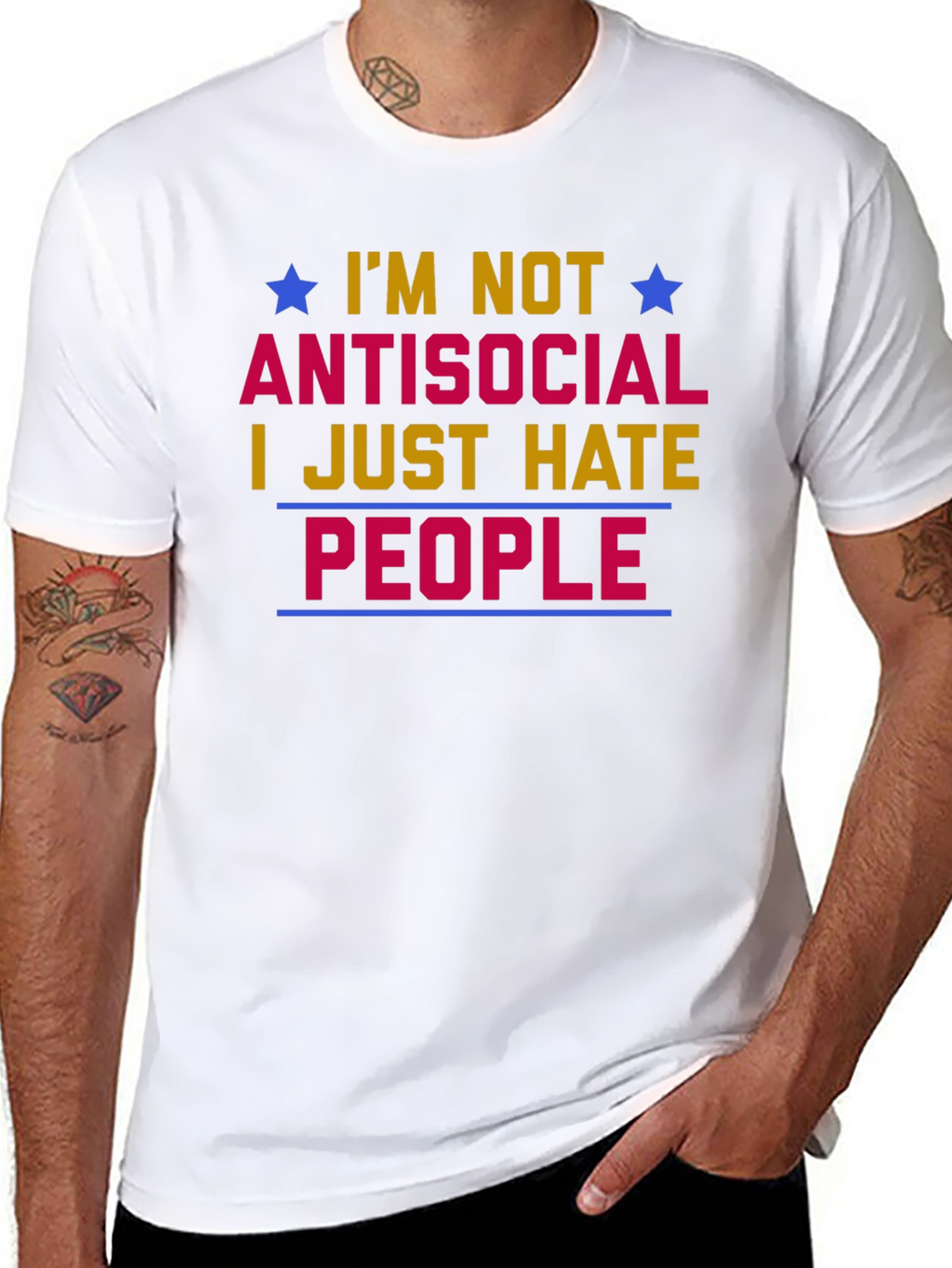 Antisocial Graphic T-Shirt - Hate People Tee