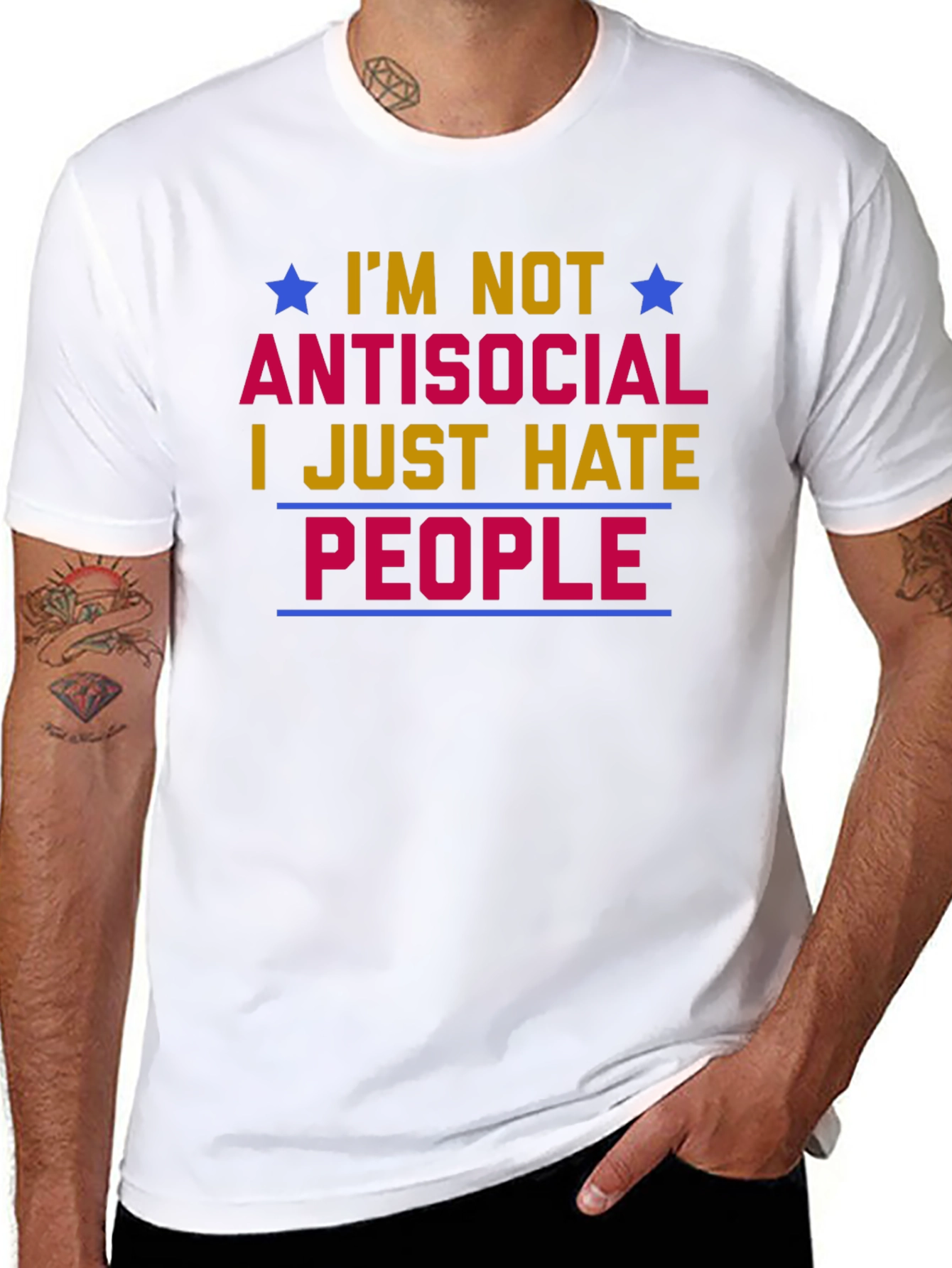 Antisocial Graphic T-Shirt - Hate People Tee