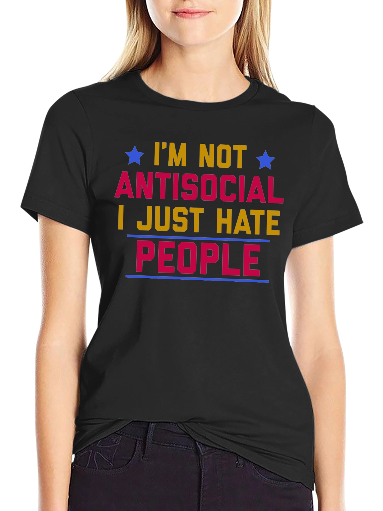 Antisocial Graphic T-Shirt - Hate People Tee