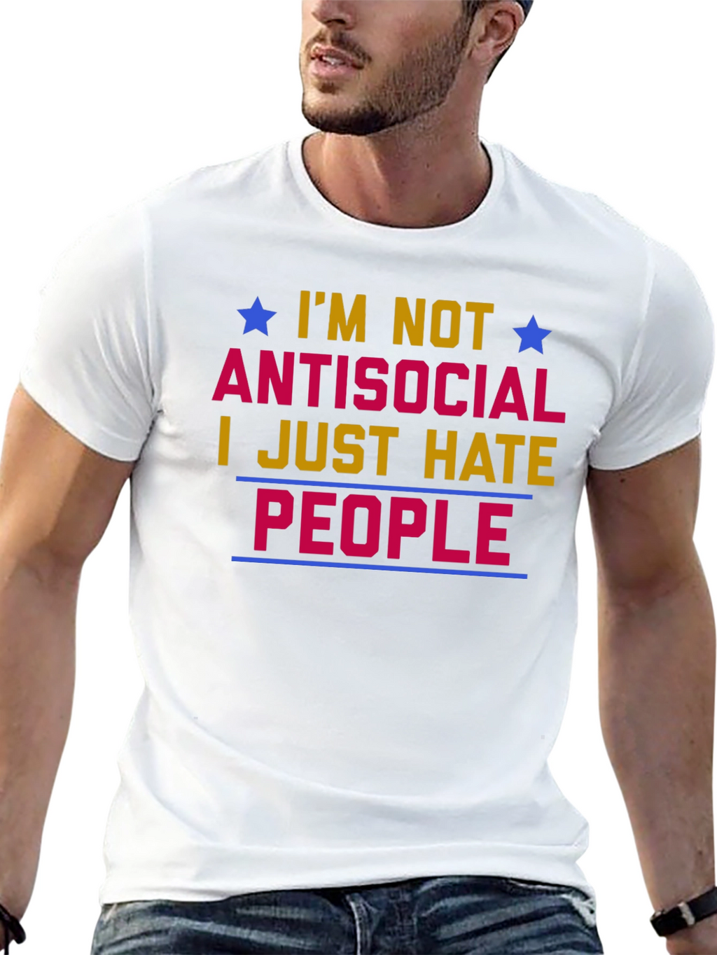 Antisocial Graphic T-Shirt - Hate People Tee