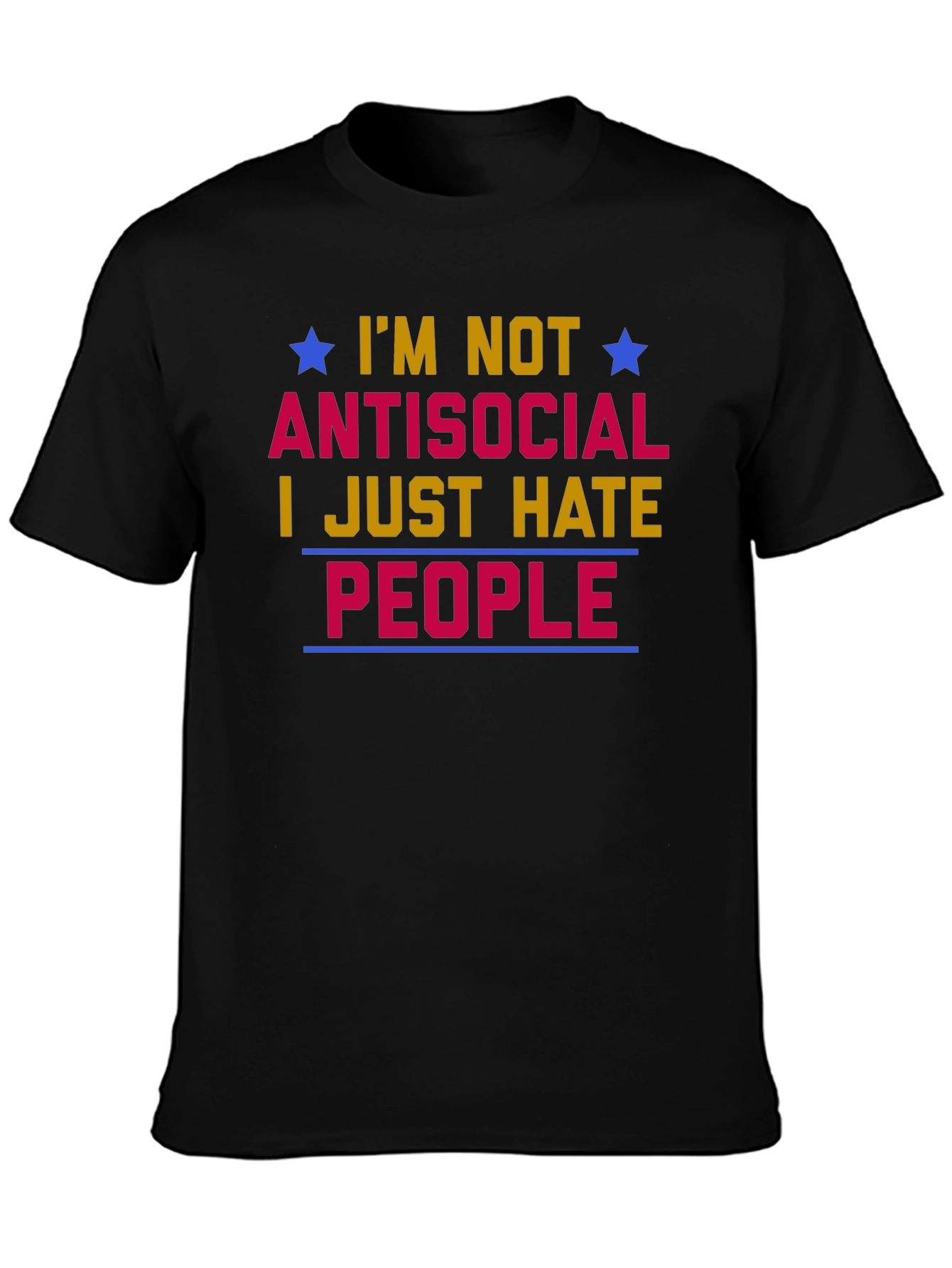 Antisocial Graphic T-Shirt - Hate People Tee