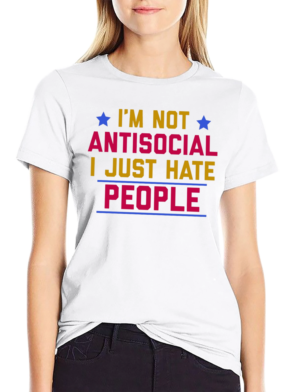 Antisocial Graphic T-Shirt - Hate People Tee