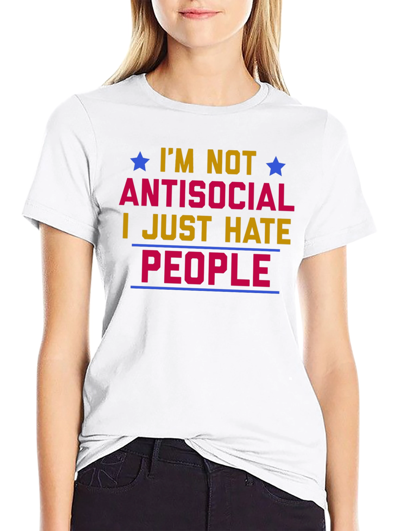 Antisocial Graphic T-Shirt - Hate People Tee