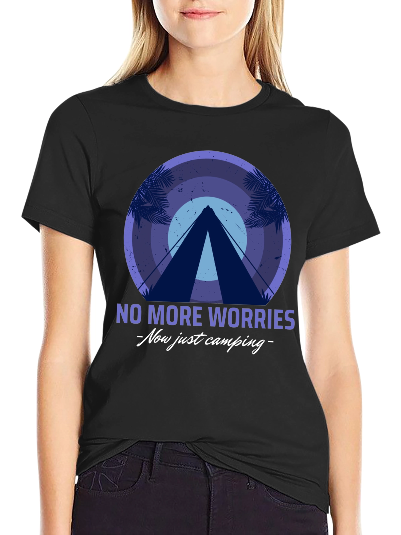 No More Worries Camping Graphic Tee