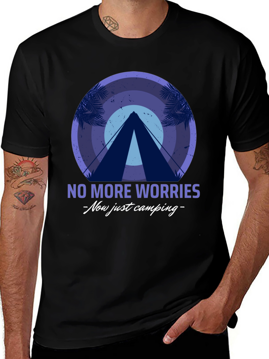 No More Worries Camping Graphic Tee