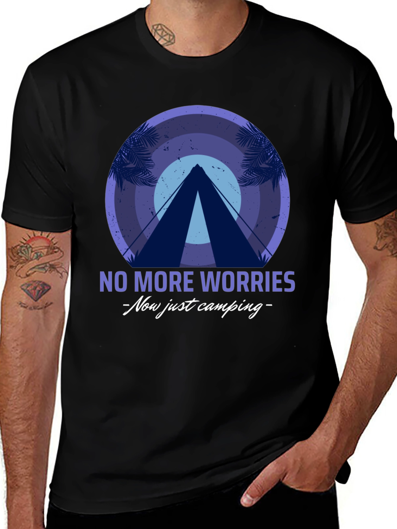 No More Worries Camping Graphic Tee