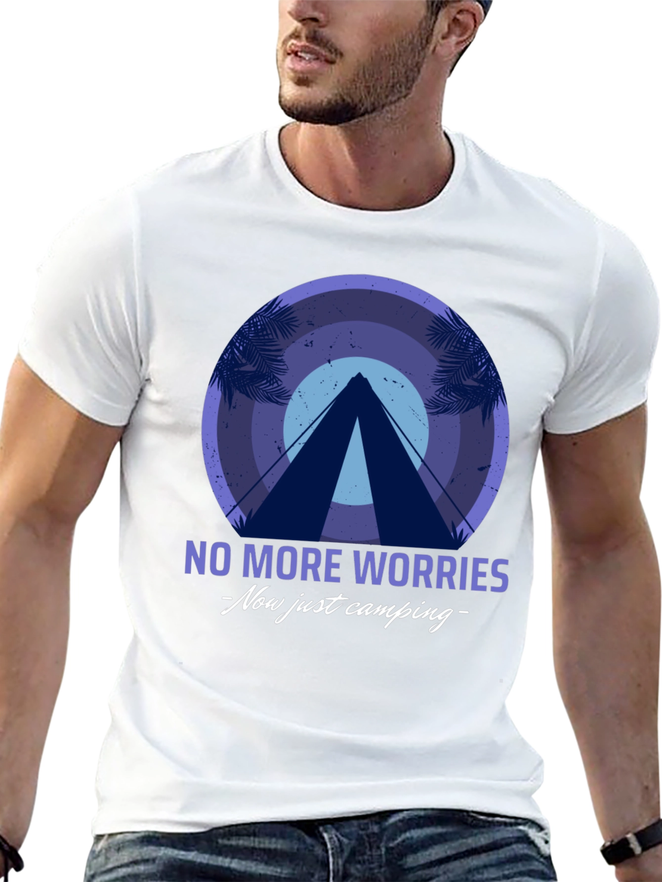 No More Worries Camping Graphic Tee
